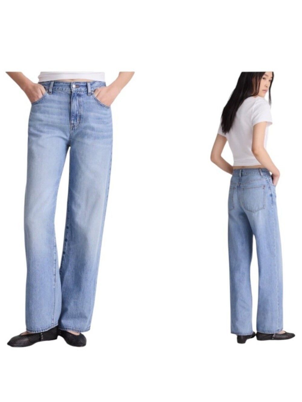 NWT Madewell Perfect Vintage Wide-leg Jean Northridge Wash Airy Denim Blue 29P